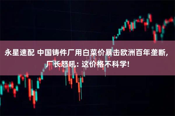 永星速配 中国铸件厂用白菜价暴击欧洲百年垄断, 厂长怒吼: 这价格不科学!